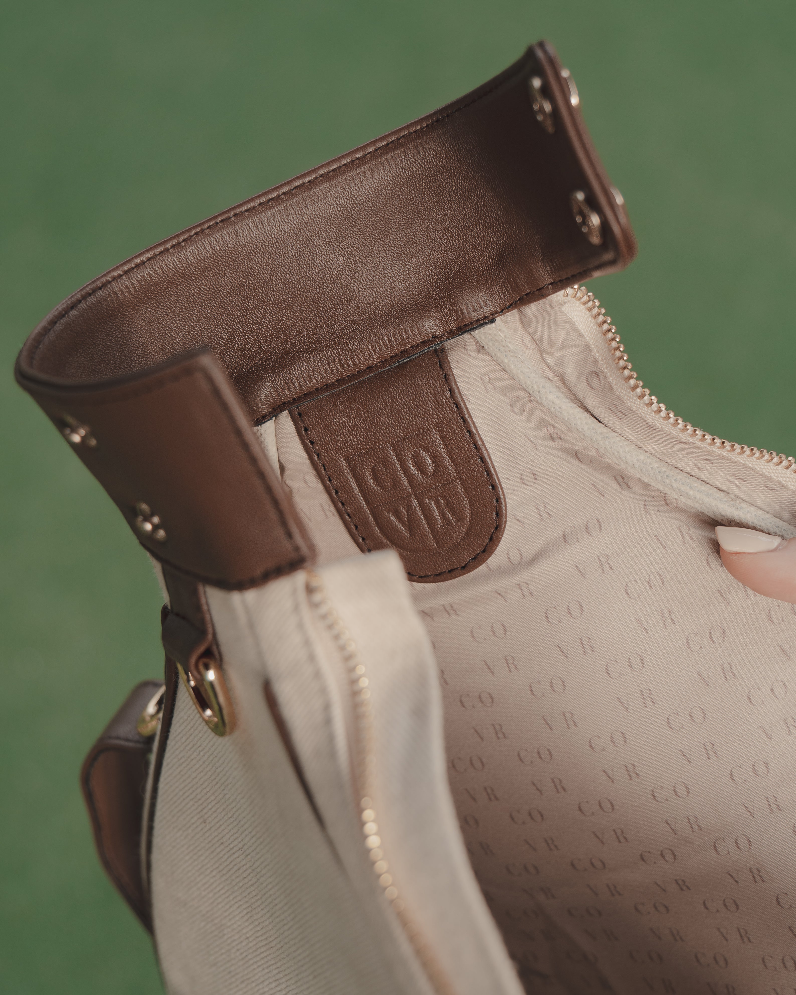 Natural Canvas & Dark Brown Leather Padel Racket Cover - PRE ORDER